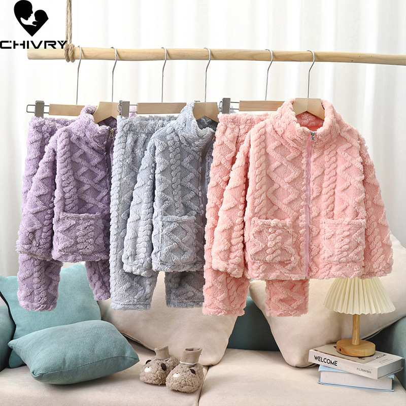 Winter Clothing Toddler Girl - 어린이 겨울 두꺼운 따뜻한 플란넬 잠옷,