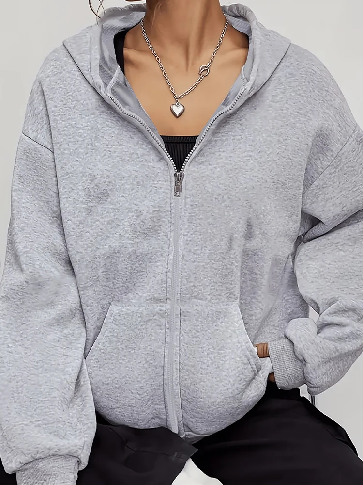 Winter Clothing H&M - 여성 자켓 트랙수트 캐주얼 지퍼 후드