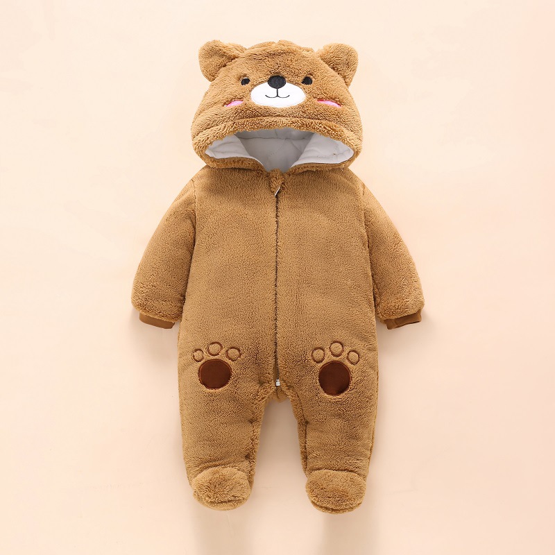 Winter Clothing Toddler Girl - 귀여운 곰돌이 아기 롬퍼, 여아 전체