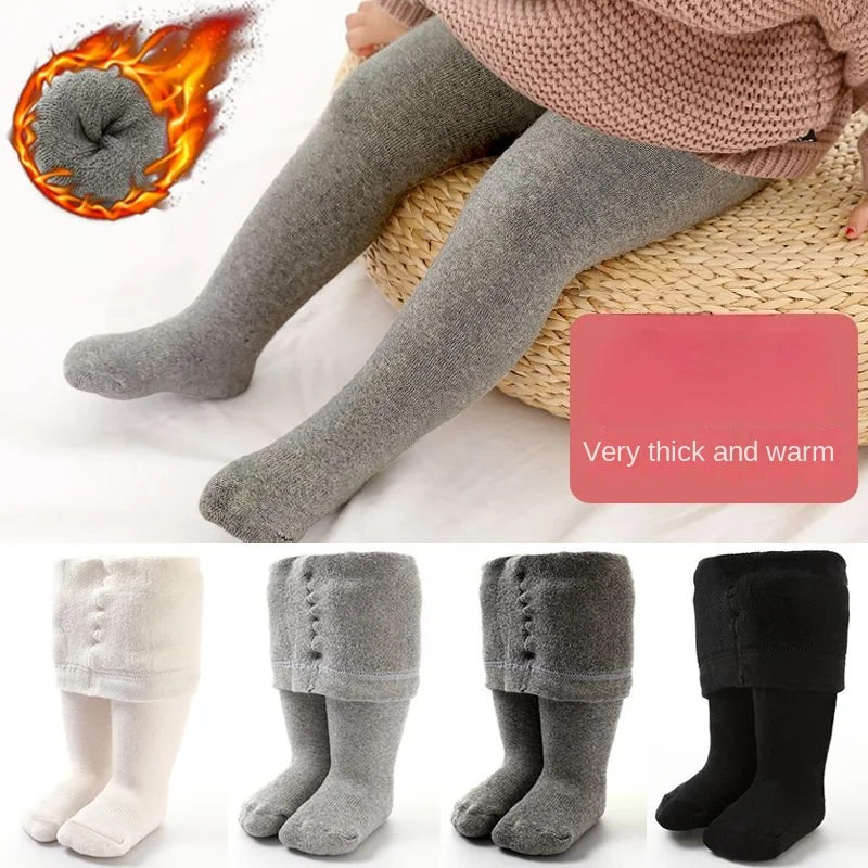 Winter Clothing Toddler Girl - 부드러운 코튼 아기 타이츠, 두꺼운 따뜻한