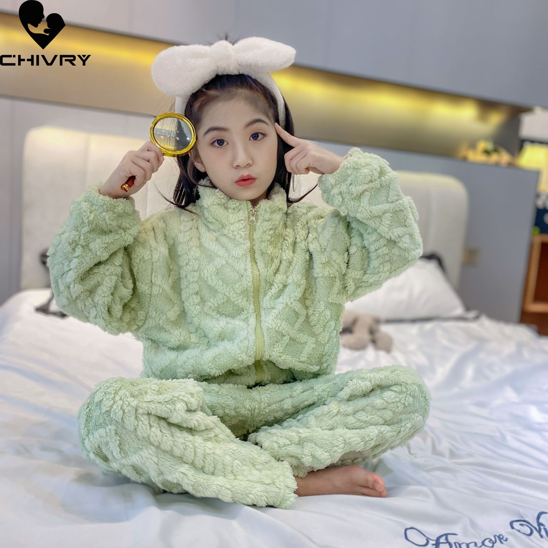 어린이 겨울 두꺼운 따뜻한 플란넬 잠옷, 솔리드 스탠드 - Winter Clothing Toddler Girl 리뷰 및 가격