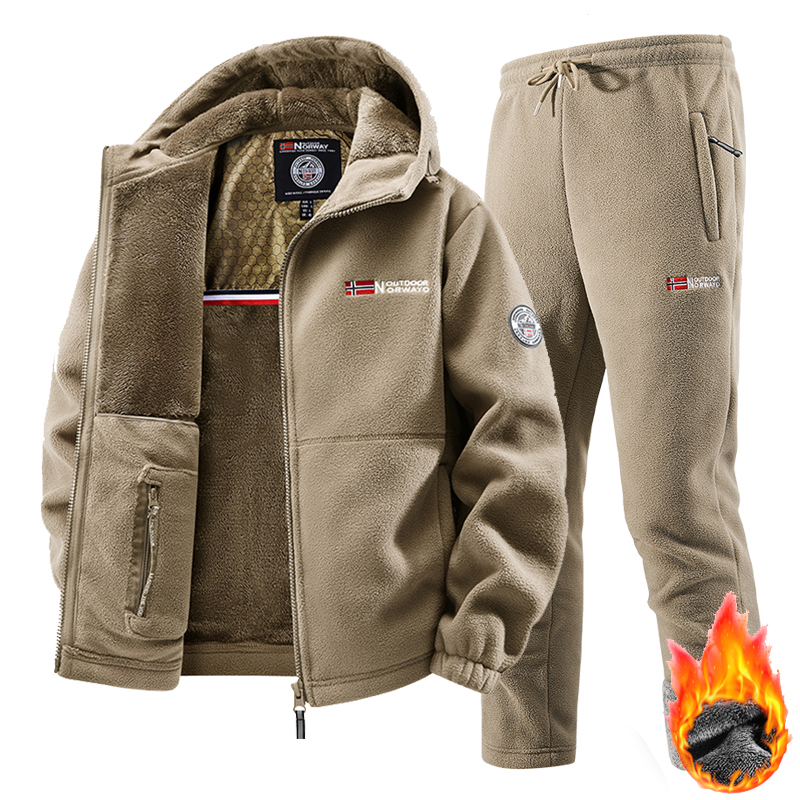 새로운 겨울 스포츠웨어 세트 남성 레트로 트레이닝 두꺼 - Winter Clothing Korea 리뷰 및 가격