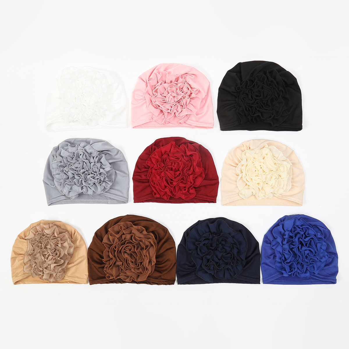 단색 꽃 장식 여성 무슬림 히잡 캡 랩 헤드 터번 보넷 - Winter Clothing H&M 리뷰 및 가격