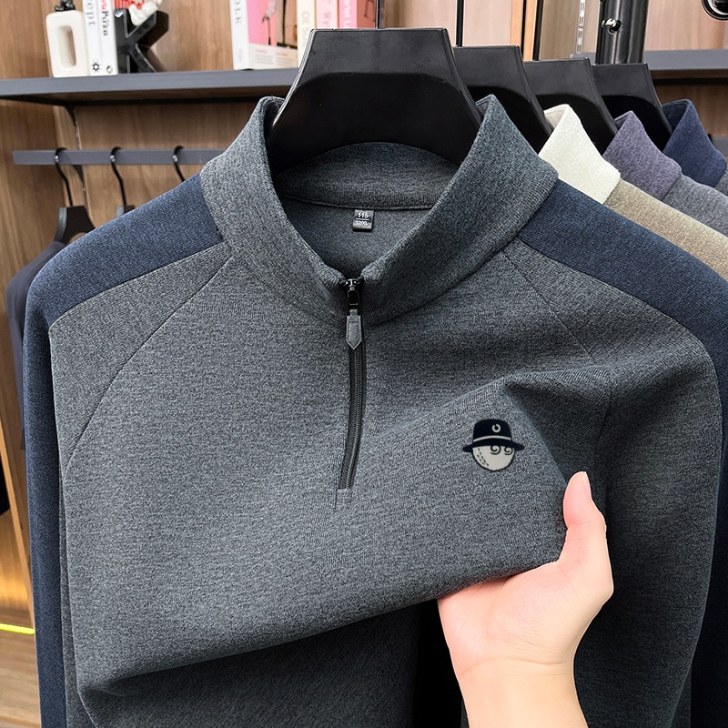 디자이너 트렌디 신상 하프 지퍼 긴팔 따뜻한 티셔츠 가 - Winter Clothing For Men 리뷰 및 가격