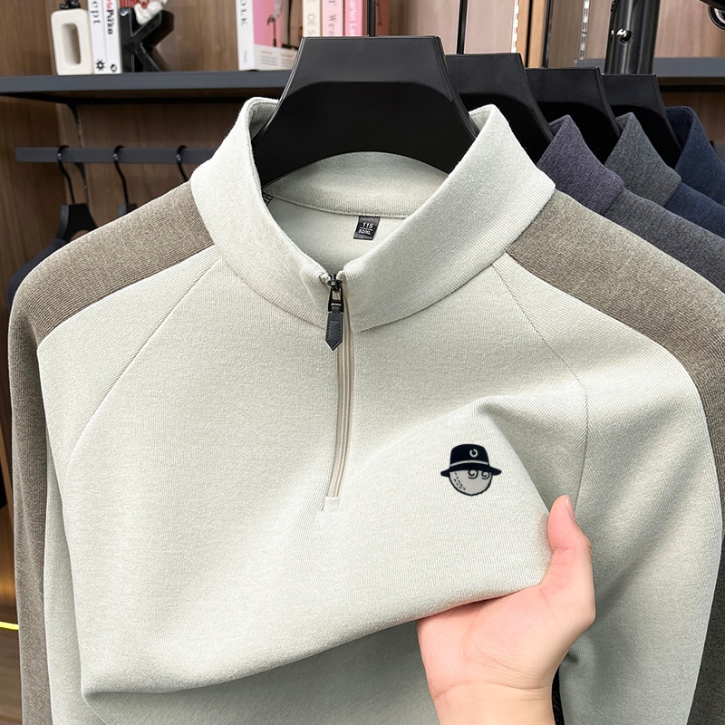 디자이너 트렌디 신상 하프 지퍼 긴팔 따뜻한 티셔츠 가 - Winter Clothing For Men 리뷰 및 가격