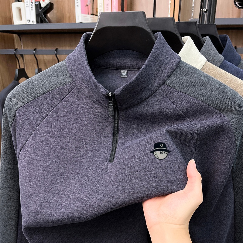 디자이너 트렌디 신상 하프 지퍼 긴팔 따뜻한 티셔츠 가 - Winter Clothing For Men 리뷰 및 가격
