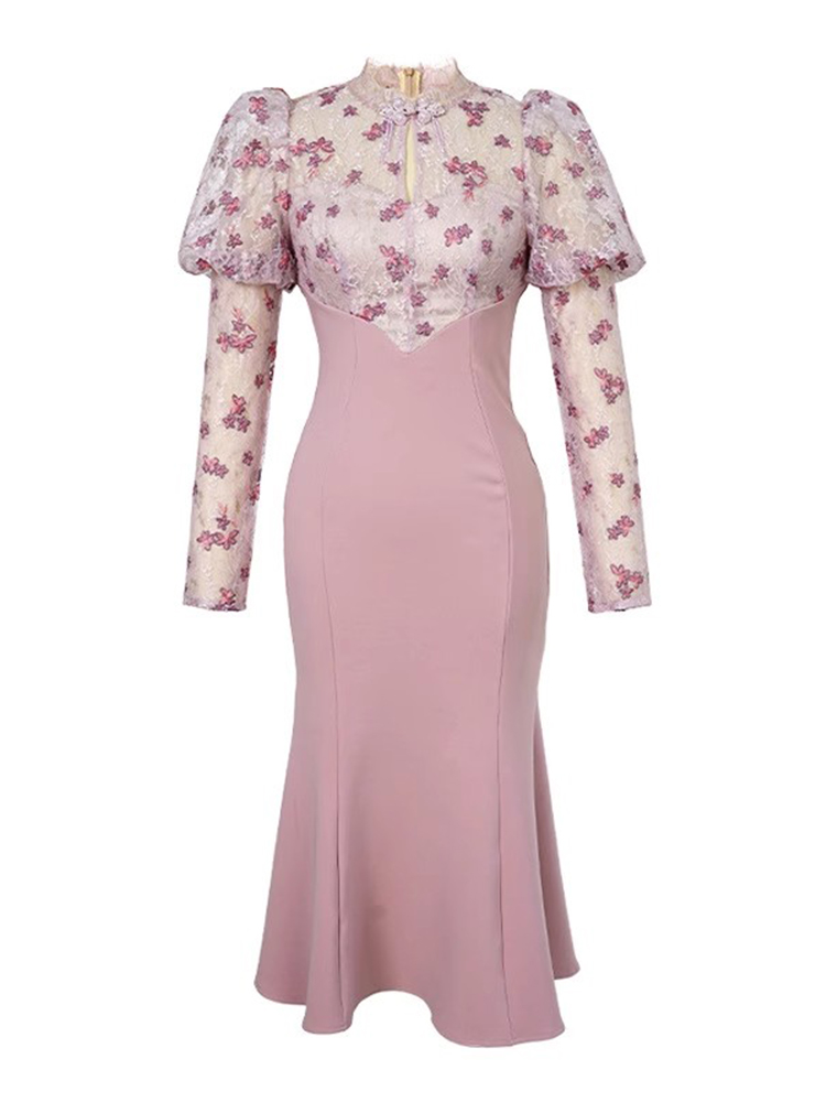용수철 Qipao 인어 롱 드레스, 여성 의류, Muj - Winter Clothing H&M 리뷰 및 가격
