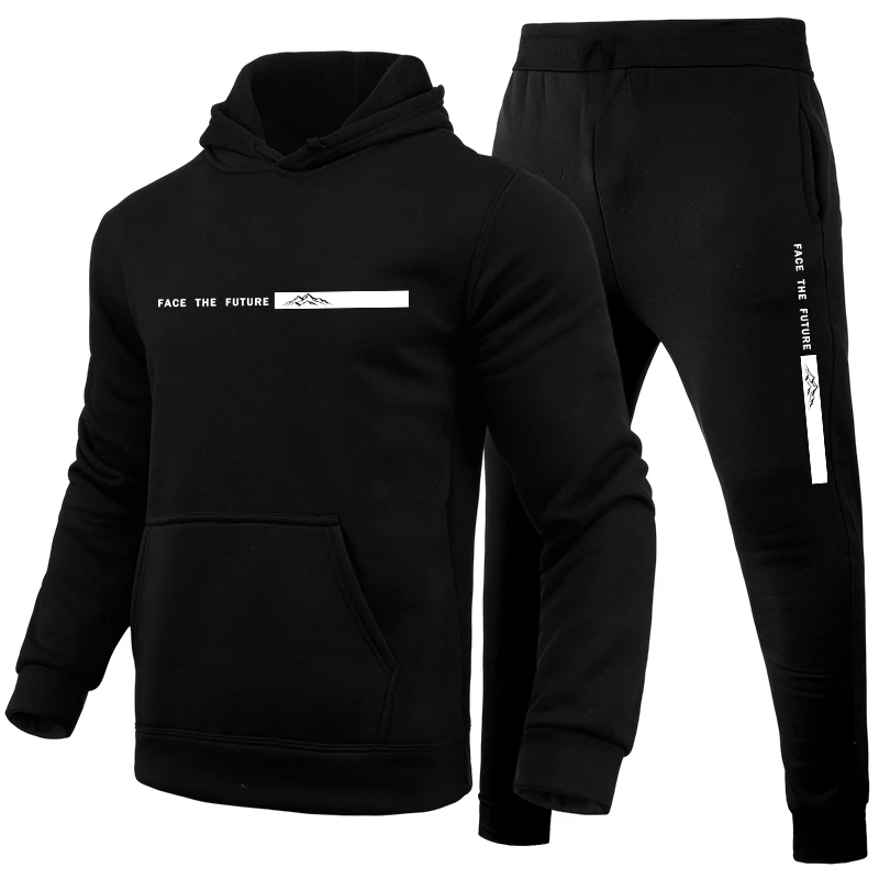 남성용 트랙수트 프린트 캐주얼 후드 스웨트셔츠 야외 피 - Winter Clothing For Men 리뷰 및 가격