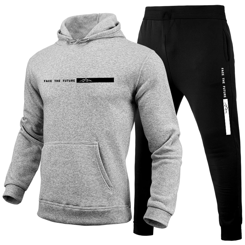 남성용 트랙수트 프린트 캐주얼 후드 스웨트셔츠 야외 피 - Winter Clothing For Men 리뷰 및 가격