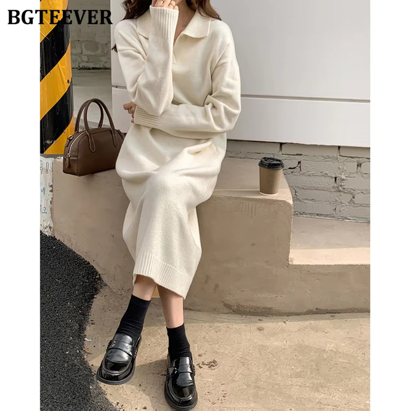 BGTEEVER 캐주얼 두꺼운 따뜻한 루즈 스웨터 드레 - Winter Clothing H&M 리뷰 및 가격