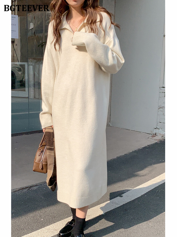 BGTEEVER 캐주얼 두꺼운 따뜻한 루즈 스웨터 드레 - Winter Clothing H&M 리뷰 및 가격