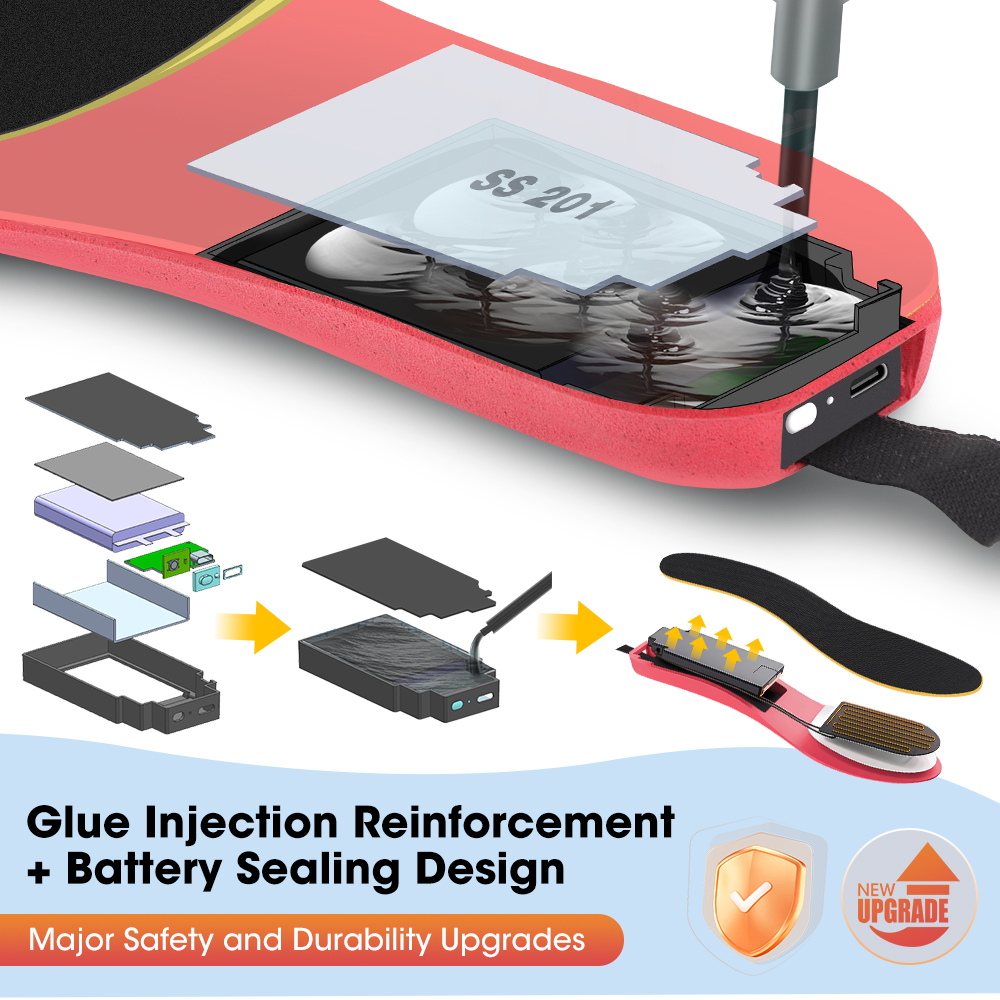 충전식 발열 깔창, 앱으로 제어 가능, 3000mAh  - Heated Insole Rechargeable 리뷰 및 가격