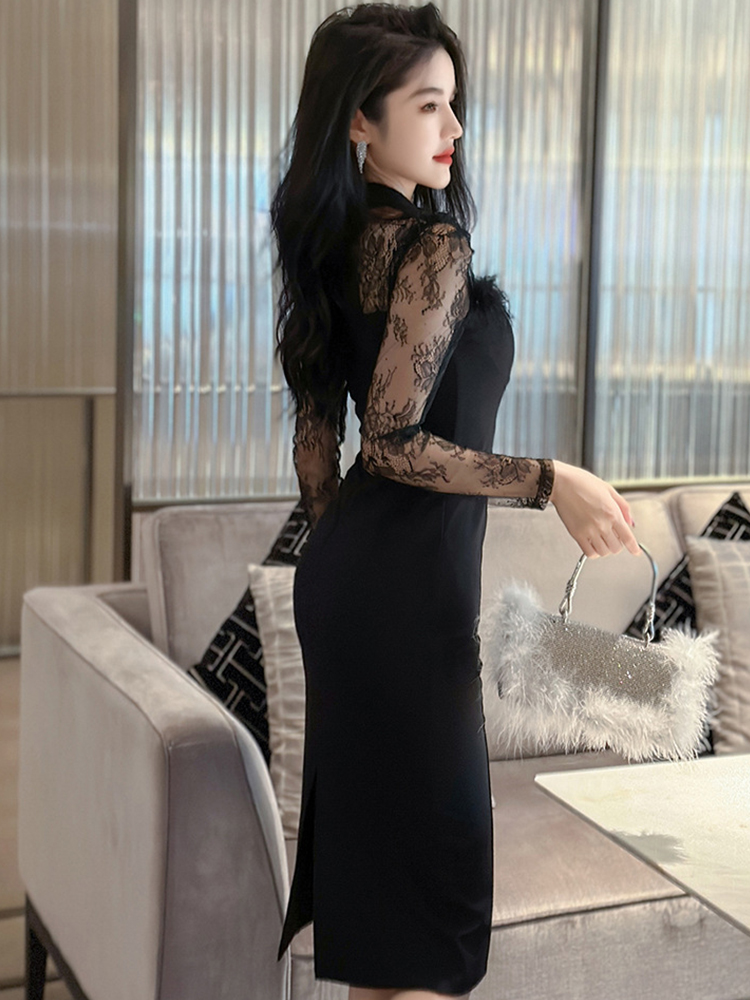 패션 봄 가을 신축성 있는 이브닝 롱 드레스 여성 의류 - Winter Clothing H&M 리뷰 및 가격