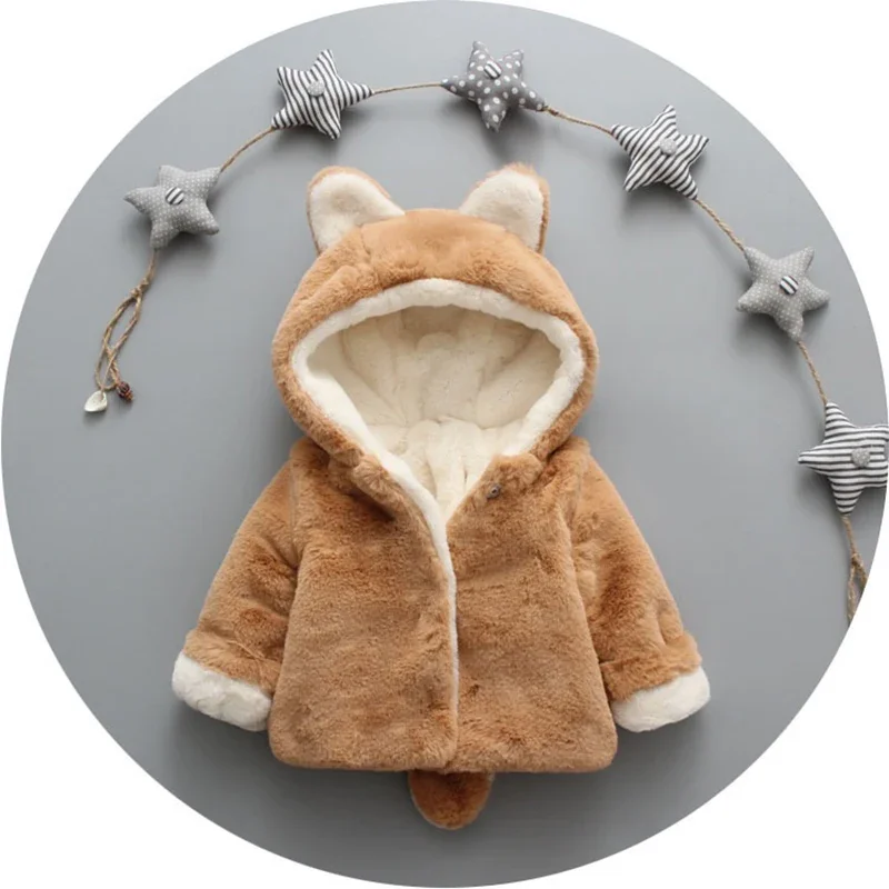 귀여운 고양이 귀 봉제 아기 재킷, 크리스마스 공주 소 - Winter Clothing Toddler Girl 리뷰 및 가격