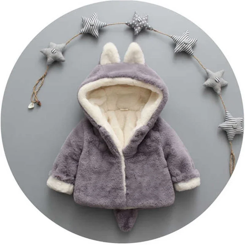 귀여운 고양이 귀 봉제 아기 재킷, 크리스마스 공주 소 - Winter Clothing Toddler Girl 리뷰 및 가격