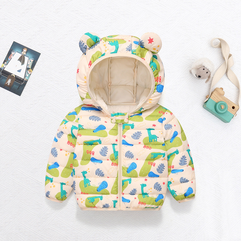 어린이 면화 코트 아기 만화 다운 재킷 소년 후드 Co - Winter Clothing Toddler Girl 리뷰 및 가격