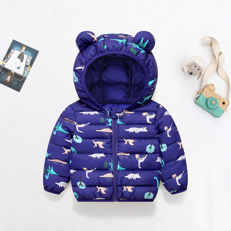 어린이 면화 코트 아기 만화 다운 재킷 소년 후드 Co - Winter Clothing Toddler Girl 리뷰 및 가격