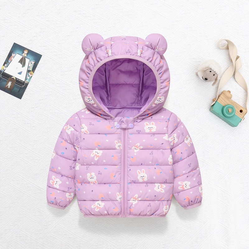 어린이 면화 코트 아기 만화 다운 재킷 소년 후드 Co - Winter Clothing Toddler Girl 리뷰 및 가격