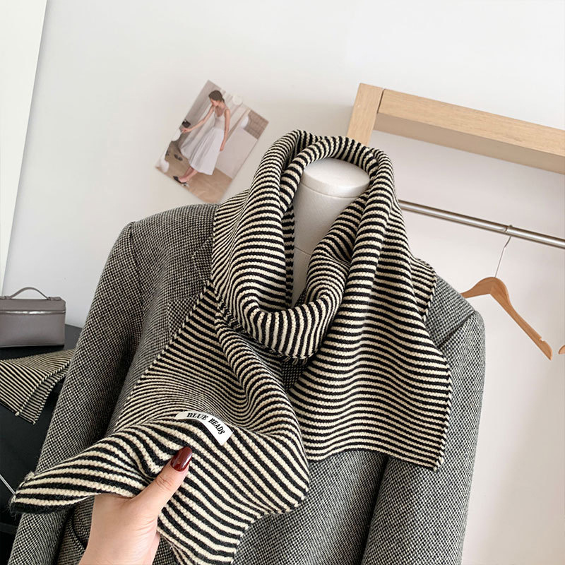 여성용 고급 스트라이프 니트 스카프 부모-자녀 스카프  - Winter Clothing Korea 리뷰 및 가격